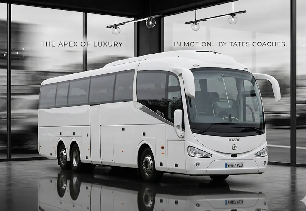 Tates Coaches Irizar high-capacity coach — 57 to 61 seats