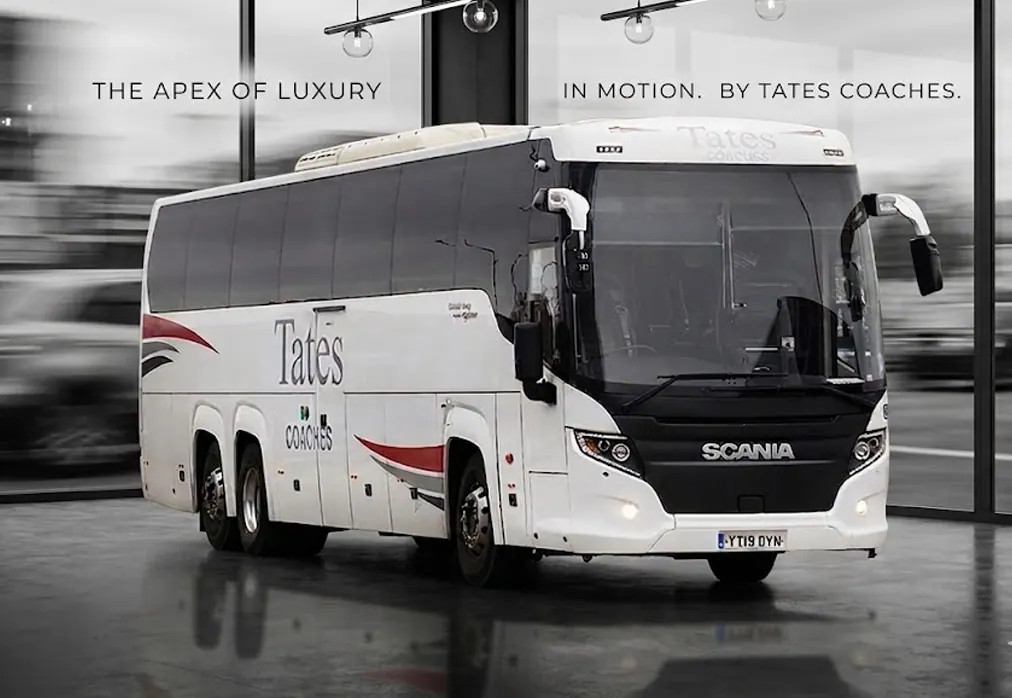 Tates Coaches Scania 72-seater coach